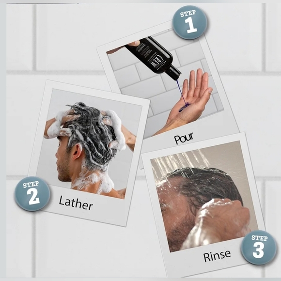 TWO American Crew Men's Shampoo, Daily Silver, Removes Brassy Tones 250ml - Picture 5 of 8